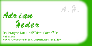 adrian heder business card